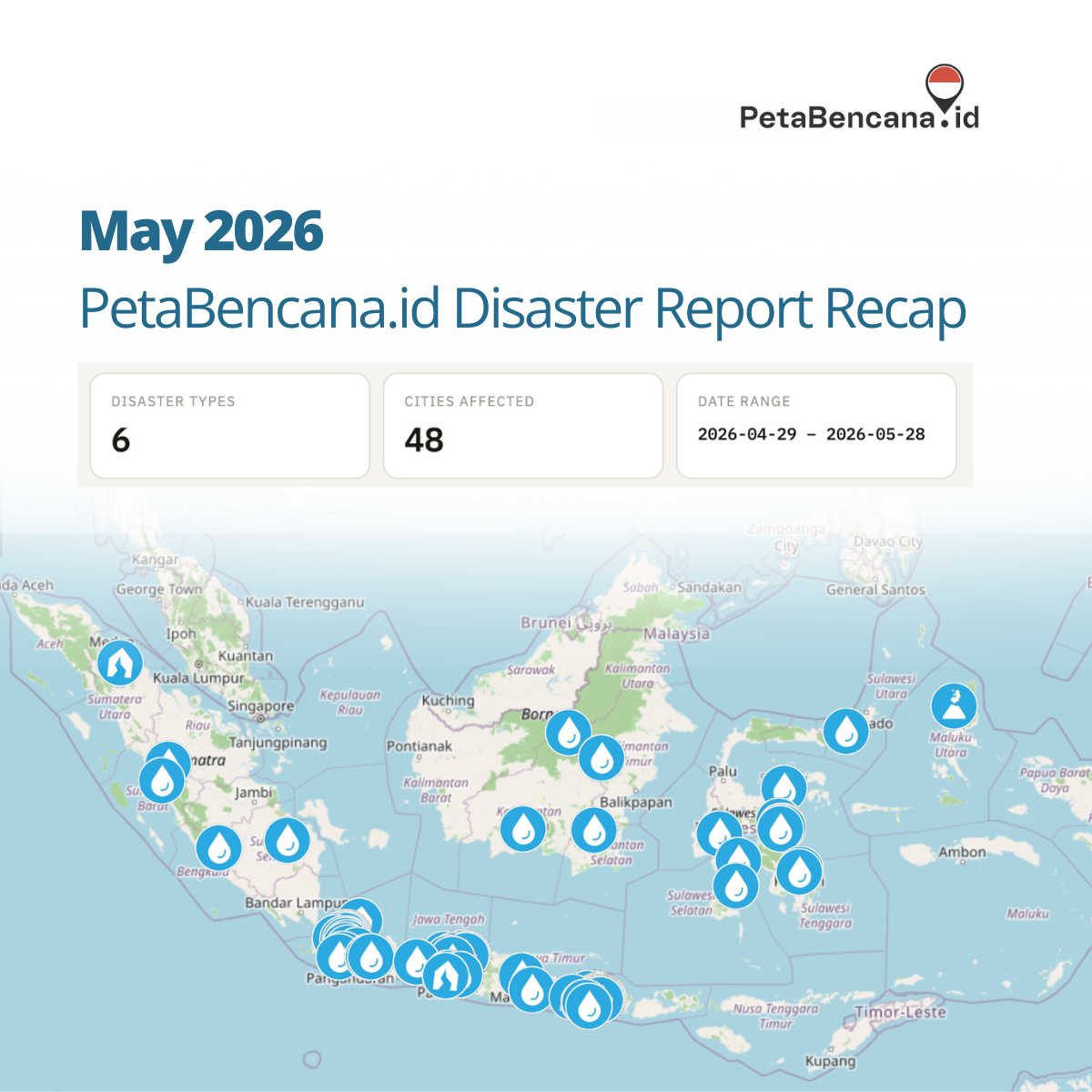 Citizen Reports Real Time Disaster Map Indonesia May 2026